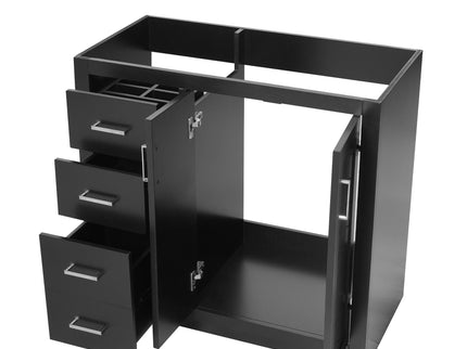 Retro Style Bathroom Vanity, 3 Drawers & Soft Closing Doors
