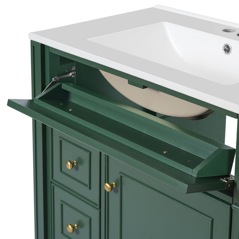 Bathroom Vanity Cabinet With Sink, Soft Close Doors With Door Organizer