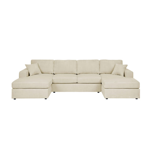 3 Piece Double Chaise Sectional Sofa