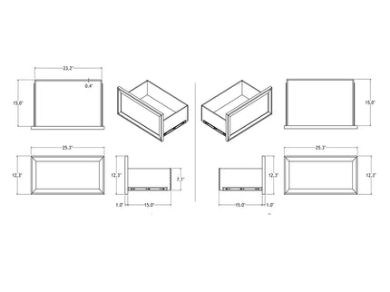 Melissa - 5 Piece Storage Bedroom Set With Padded Headboard