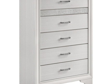 Modern Bedroom Set With Upholstered Headboard And Textured Storage