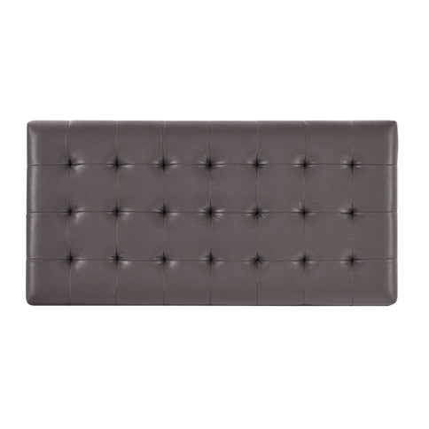 Upholstered Coffee Table With Rack - Dark Brown