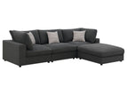Dark Gray / 2 Pc. 3 Seater Sectional, Ottoman