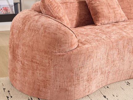 Curved Compressed Sofa, Nordic-Style Design For Living Room