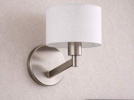 Nebula - Base Wall Lamp With Rotary Switch Shade - Brushed Nickel / Silver / White