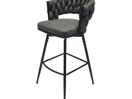 Bar Stool 360 Swivel With Back Footrest
