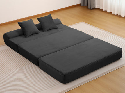 Convertible Sofa Bed, 2 Seater Fold Out Floor Couch