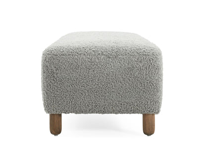 Contemporary Ottoman With Foam Cushion And Durable Upholstery