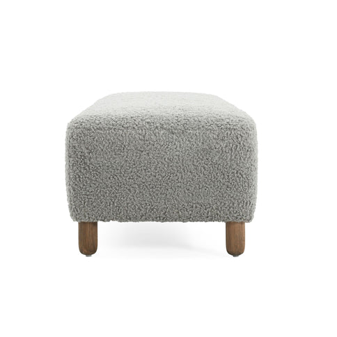 Contemporary Ottoman With Foam Cushion And Durable Upholstery