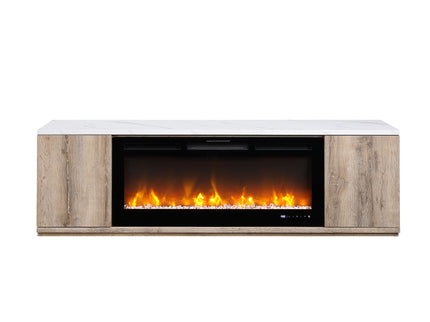 Mason - Entertainment Unit With Bluetooth Speaker And LED Lighting - Natural
