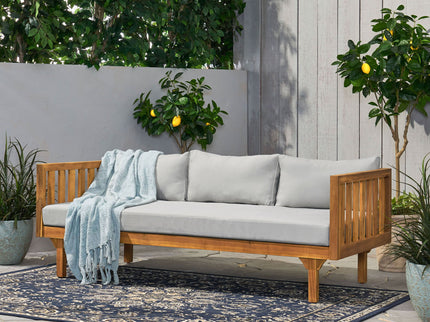 Claremont - 3 Seater Daybed Teak Acacia Wood Water Resistant Cushions
