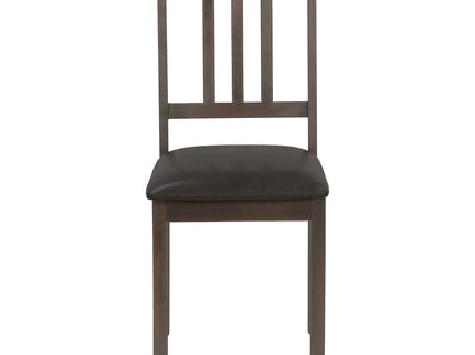 Dining Chair, Side, Upholstered For Dining Room, Transitional (Set of 2) - Brown
