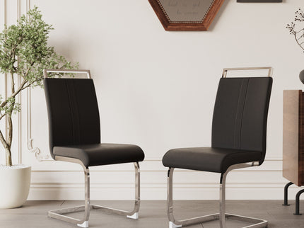 Modern Dining Chairs With Padded Seat, High Back
