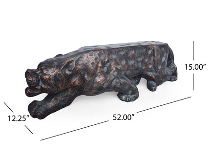 Leopard Lightweight Concrete Bench - Copper