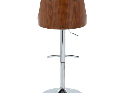 Gianna - Mid Century Modern Adjustable Barstool With Swivel With Rounded T Footrest (Set of 2)