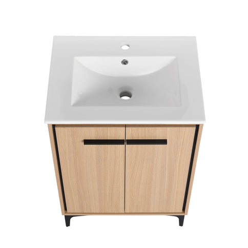 Modern Bathroom Vanity Base With Basin And Storage Cabinet
