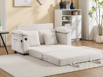 Upholstered Futon Convertible Floor Sofa Bed