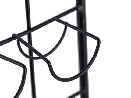 Floating Coffee Bar Shelf With Coffee Pod Holder, Hooks And Storage Shelf - Black