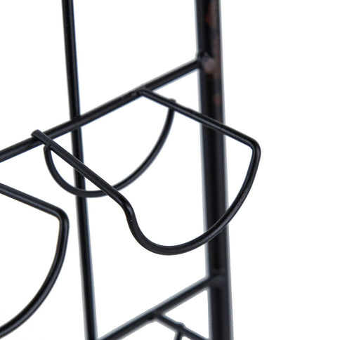 Floating Coffee Bar Shelf With Coffee Pod Holder, Hooks And Storage Shelf - Black