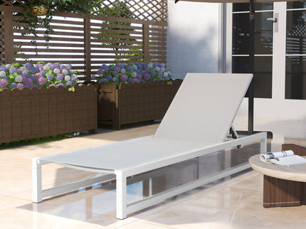 Chaise Lounge With 5 Reclining Positions, Outdoor Patio Lounge Chairs