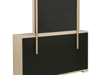 Mirador - 6 Drawer Dresser And Mirror Set - Light Oak