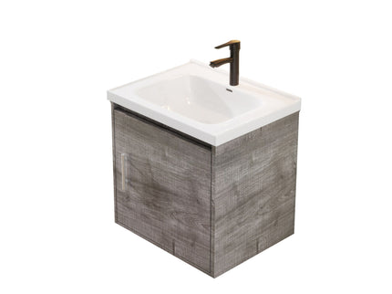 Floating Bathroom Vanity Combo, Wall Mounted Cabinet With Sink & Soft Close Doors For Small Bathrooms