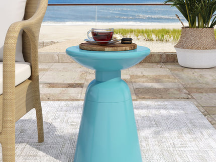 Outdoor Modern Metal End Large Table