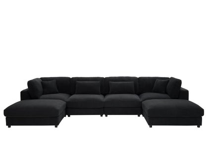 Upholstered Modular Sectional & Custom Configuration And Toss Pillows