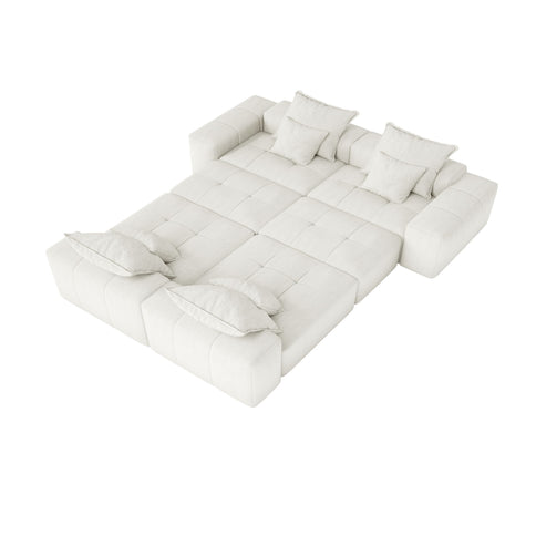 Modern Oversized Diy Combination Modular Sectional Sofa With Pillows