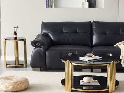 Round Table With Double Layer Storage