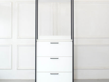 Fiona - Contemporary Wood And Metal Walk In Closet With Drawers