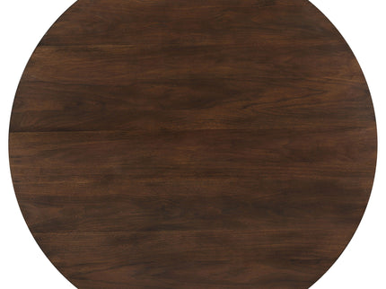 Shirley - 5 Piece Round Dining Table Set With Cushioned Chairs - Dark Walnut