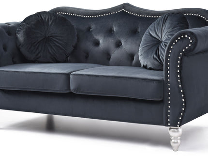 Stylish Flared Arm Loveseat
