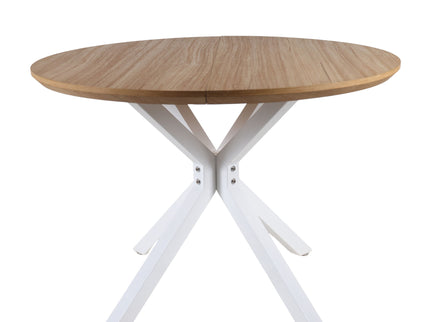 Pedestal Table For Living Room - White / Light Oak