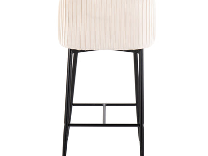 Fran - Pleated Waves Contemporary, Fixed Height Counter Stool (Set of 2)