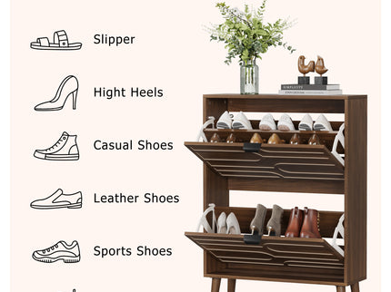 Medieval - Independent Shoe Cabinet With 2 Flip Drawers