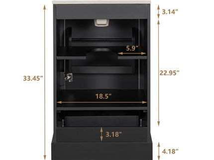 Bathroom Vanity With Sink, Soft Close Door, Adjustable U-Shaped Shelf
