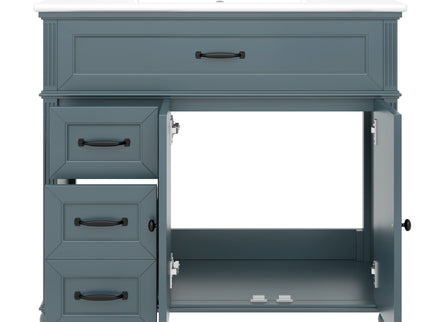 Bathroom Vanity With Sink, Freestanding Cabinet & Drawers