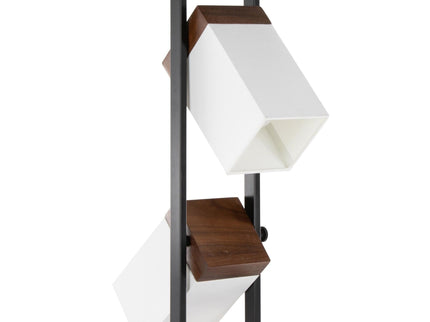 Bento - Contemporary Floor Lamp - Black / Walnut / White