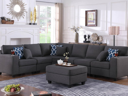 Cooper - Sectional Sofa With Ottomans And Cupholder
