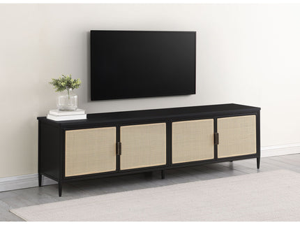 Kenneth - 4 Door TV Stand - Black