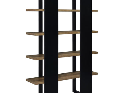 Mystrene - 4 Shelf Bookcase With Open Shelving Design - Black