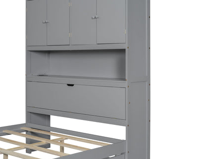 Platform Bed With USB, Storage Headboard & Drawers