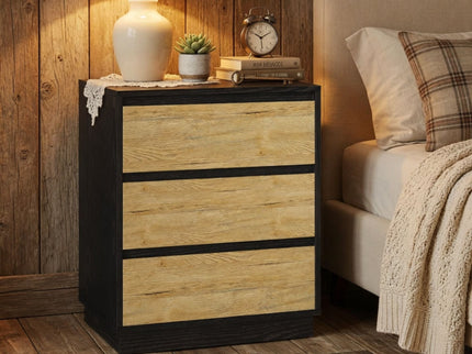 3 Drawer Nightstand, Bedroom Side Table