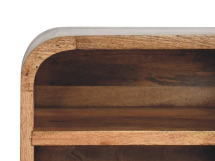 Floating Open Curve Nightstand - Oak
