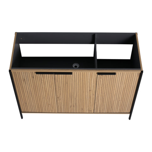 Contemporary Freestanding Bathroom Vanity With Adjustable Shelves