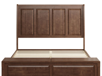 Sleigh Bed Frame With Tall Headboard And Storage Bench