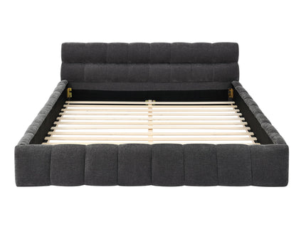 Modern Platform Bed Frame With Thick Fabric
