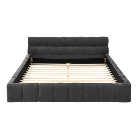 Modern Platform Bed Frame With Thick Fabric