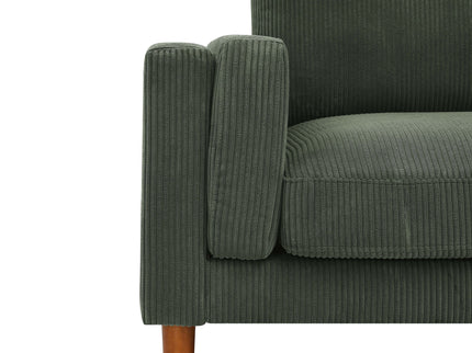 Upholstered Square Arm Sofa - Dark Green